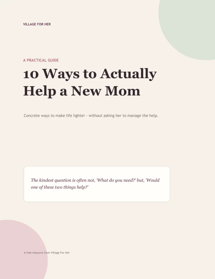 Cover of 10 Ways to Actually Help a New Mom